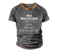 LILIHOT T-Shirt Herren Slim Fit Rundhals Baumwoll T-Shirt Herren Ausgereift Drucken Hemd Herren Regular Fit Workout Wanderhemd Herren Freizeithemd Herren Clothing Casual OutdoorHemd Herren