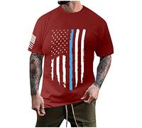 LILIHOT T-Shirt Herren Slim Fit Rundhals Summer Tops Trendy Print Hemd Herren Sommer Gummizug Laufshirt Herren Kurzarm Freizeithemden Für Herren Arbeits T-Shirt Herren Einfach Outdoor Hemd Herren