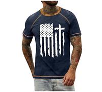 LILIHOT T-Shirts Für Herren Rundhals Summer Tops Attraktive Print Hemd Herren Kurzarm Leicht Gym T-Shirt Herren Freizeithemd Herren Overall Herren Arbeitskleidung Moderne OutdoorHemd Herren