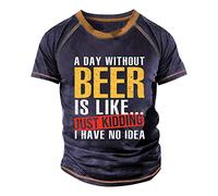 LILIHOT T-Shirts Für Herren Rundhals Summer Tops Chic Print Unterhemd Herren Bequeme Biker T-Shirt Herren Freizeithemden Für Herren Funktionsshirt Herren Kurzarm Slim Passform Outdoor Hemd Herren