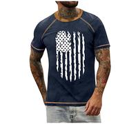 LILIHOT Trachtenshirt Herren Rundhals Summer Tops Chic Print Trachtenhemd Herren Workout Gym Shirt Herren Freizeithemden Für Herren Arbeits T-Shirt Herren Entspannte Outdoor HemdHerren