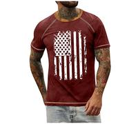 LILIHOT Trachtenshirt Herren Rundhals Summer Tops Mode Print Trachtenhemd Herren Slim Fit Passform Muscle Fit T-Shirt Herren Freizeithemd Herren Arbeits T-Shirt Herren Freizeit Outdoor Hemd Herren