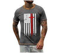 LILIHOT Trachtenshirt Herren Rundhals Tops Charme Print Hemd Herren Regular Fit Passform Muscle Shirt Herren Freizeithemden Für Herren Herren Oberteile Slim Passform Outdoor HemdHerren