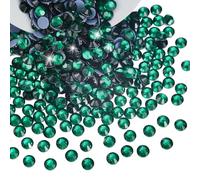 Liliume 1440Stk. Hotfix Strasssteine SS16 Tiefgrün Runde Glas Strass für Kleidung Schuhe DIY Handwerk (Tiefgrün, 4mm)