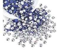 Liliume 2880Stk. Hotfix Strasssteine 2.8mm Hotfix Glas Steine für Kleidung Schuhe DIY Handwerk（SS10-Mine Silver）