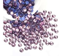 Liliume 288Stk. Hotfix Strasssteine SS30 Helllila Glas Strasssteine für Kleidung Schuhe DIY Handwerk（Helllila-6.3mm）