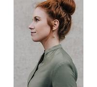 lille mus Creolen mit Porzellan-Anhänger 'Tropfen Blume' 925 Silber (Kobaltblau)