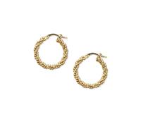 lille mus Creolen 'Perlenkordel' 925 Silber Large (Gold)