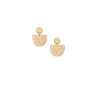 lille mus Ohrstecker 'Halbkreis Fächer' aus Porzellan (Apricot/Gold)