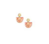 lille mus Ohrstecker 'Halbkreis Fächer' aus Porzellan (Orange/Gold)