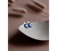 lille mus Ohrstecker 'Porzellanplättchen Rund' Blau