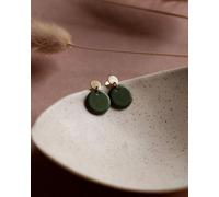 lille mus Ohrstecker 'Porzellanplättchen Rund' Grün