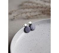 lille mus Ohrstecker 'Porzellanplättchen Rund' Lila