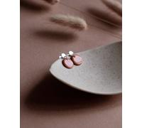 lille mus Ohrstecker 'Porzellanplättchen Rund' Orange