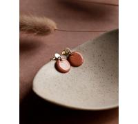 lille mus Ohrstecker 'Porzellanplättchen Rund' Orange