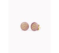 lille mus Porzellan-Ohrstecker BLUMENSTERN Porzellanschmuck Mauve