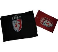 LILLE OLYMPIQUE SPORTING CLUB Geldbörse - Offizielle Kollektion LOSC Lille Olympique Metropole - Fußball Liga 1 - 12,5 x 12,5 cm, Schwarz, Polyester, Unisex, 2 Fächer, Geldbörse