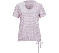 T-Shirt KILLTEC "WMN TSHRT F", Damen, Gr. 38, lila, Obermaterial: 94% Polyester, 6% Elasthan, Rundhals, Shirts T-Shirt, Gestreiftes, schnelltrocknendes Funktionsshirt mit verstellbarem Saum (28116125-