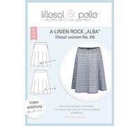 lillesol & pelle Schnittmuster lillesol Women No.66 A-Linien-Rock "Alba" in Größe 34-50 zum Nähen mit Foto-Anleitung und Video