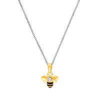 Prinzessin Lillifee Kette mit Anhänger 925 Sterling Silber Mädchen Kinder Halsschmuck, mit Zirkonia synth., 35+3 cm, Bicolor, Biene, Kommt in Schmuck Geschenk Box, 2035989