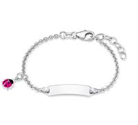 Prinzessin Lillifee Armband Gravurarmband Herz Silber Rosa 14 cm