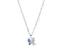 Prinzessin Lillifee Kette mit Anhänger 925 Sterling Silber Mädchen Kinder Halsschmuck, mit Zirkonia synth., 35+3 cm, Silber, Schmetterling, Kommt in Schmuck Geschenk Box, 2037071