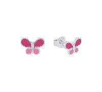 Prinzessin Lillifee Ohrstecker 925 Sterling Silber Mädchen Kinder Ohrschmuck, 0,6 cm, Silber, Schmetterling, Kommt in Schmuck Geschenk Box, 2037947