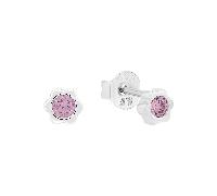 Ohrstecker Mädchen, Rosa, onesize, Geburtsstein, 4 mm, Rot 2038739