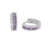 Prinzessin Lillifee Creolen 925 Sterling Silber Mädchen Kinder Ohrschmuck, mit Zirkonia synth., 1,2 cm, Silber, Kommt in Schmuck Geschenk Box, 2036439