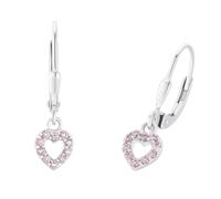 Prinzessin Lillifee Ohrhänger 925 Sterling Silber Mädchen Kinder Ohrschmuck, mit Zirkonia synth., 2,1 cm, Herz, Kommt in Schmuck Geschenk Box
