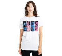 Lilo and Stitch Damen Angel Boxes Ladies Shirt, White, Weiß, XL EU