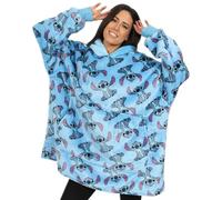Lilo and Stitch Damen Kapuzenpullover, vollständig gefüttert, luxuriös, übergroße Fleecedecke, Blau, blau, Einheitsgröße