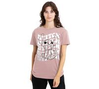 Lilo and Stitch Damen Sketch Name Repeat Ladies Shirt, Pink, Rosa, XL EU