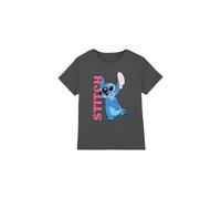 Lilo and Stitch Jungen & Covered In Kisses Unisex Kids T-Shirt, Charcoal, 9-10 Jahre EU