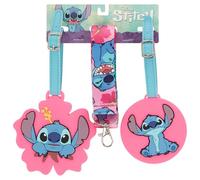 Lilo and Stitch Lugagge Tag - Rosa, 3-teiliges Lugagge-Tag- und Schlüsselband-Set, offizielles Lizenzprodukt von Disney