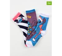 Lilo & Stitch 3er-Set: Socken "Lilo & Stitch" in Bunt - Größe 31-34 | Babysocken Strumpfhosen