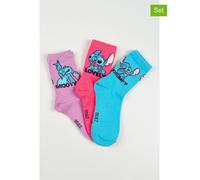 Lilo & Stitch 3er-Set: Socken "Lilo & Stitch" in Lila - Größe 27-30 | Babysocken Strumpfhosen