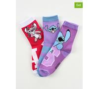 Lilo & Stitch 3er-Set: Socken "Lilo & Stitch" in Rot - Größe 23-26 | Babysocken Strumpfhosen