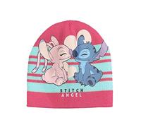 Disney Stitch und Angel Mütze Kinder | Größe 52 und 54 Geschenke für Mädchen | Winter-Mütze | Beanie | Haube Kinder | Strickmütze (DE/NL/SE/PL, Numerisch, 52, Pink)