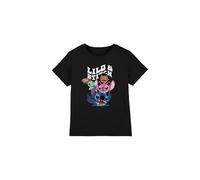 Lilo & Stitch Character Montage Unisex Kids T Shirt, Black, 5-6 Years