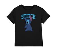 Lilo & Stitch Classic Pose Unisex Kids T Shirt, Black, 9-10 Years