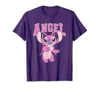 Lilo & Stitch Cool Angel T-Shirt, Herren, Violett, 3XL