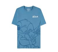 Lilo & Stitch - Hugging Stitch Blue - T-Shirt - Blau - M - 100% Baumwolle,Jersey Blau M
