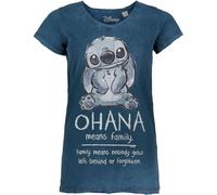 Lilo & Stitch Las Ohana Frauen T-Shirt blau