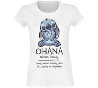 Lilo & Stitch Ohana Means Family Frauen T-Shirt weiß