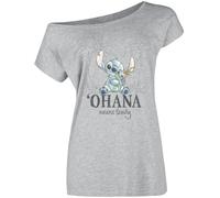 Lilo & Stitch Ohana Tropical Frauen T-Shirt grau L