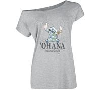 Lilo & Stitch Ohana Tropical T-Shirt grau in L