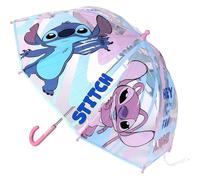 ARTESANÍA CERDÁ Regenschirm Kinder Lilo & Stitch Transparent mit Stitch & Angel 100%POE Fiberglas