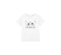 Lilo & Stitch Relax Sketch Unisex Kids T Shirt, White, 9-10 Years
