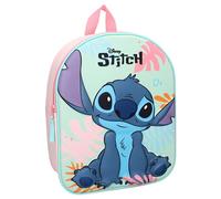 Lilo e Stitch Rucksack 3D Stitch Sweet But Spacey von Disney - Rucksack für Kinder | Schule | Kindergarten - Farbe Hellblau Rosa - Maße 32 x 26 x 11 cm, mehrfarbig, Einheitsgröße